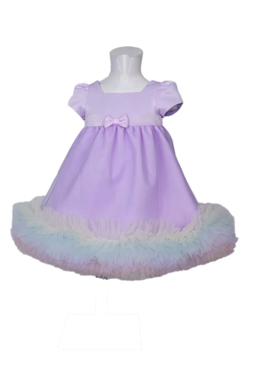 Ambaraba Lilac Ceremony Dress with Pastel Ruffle Hem