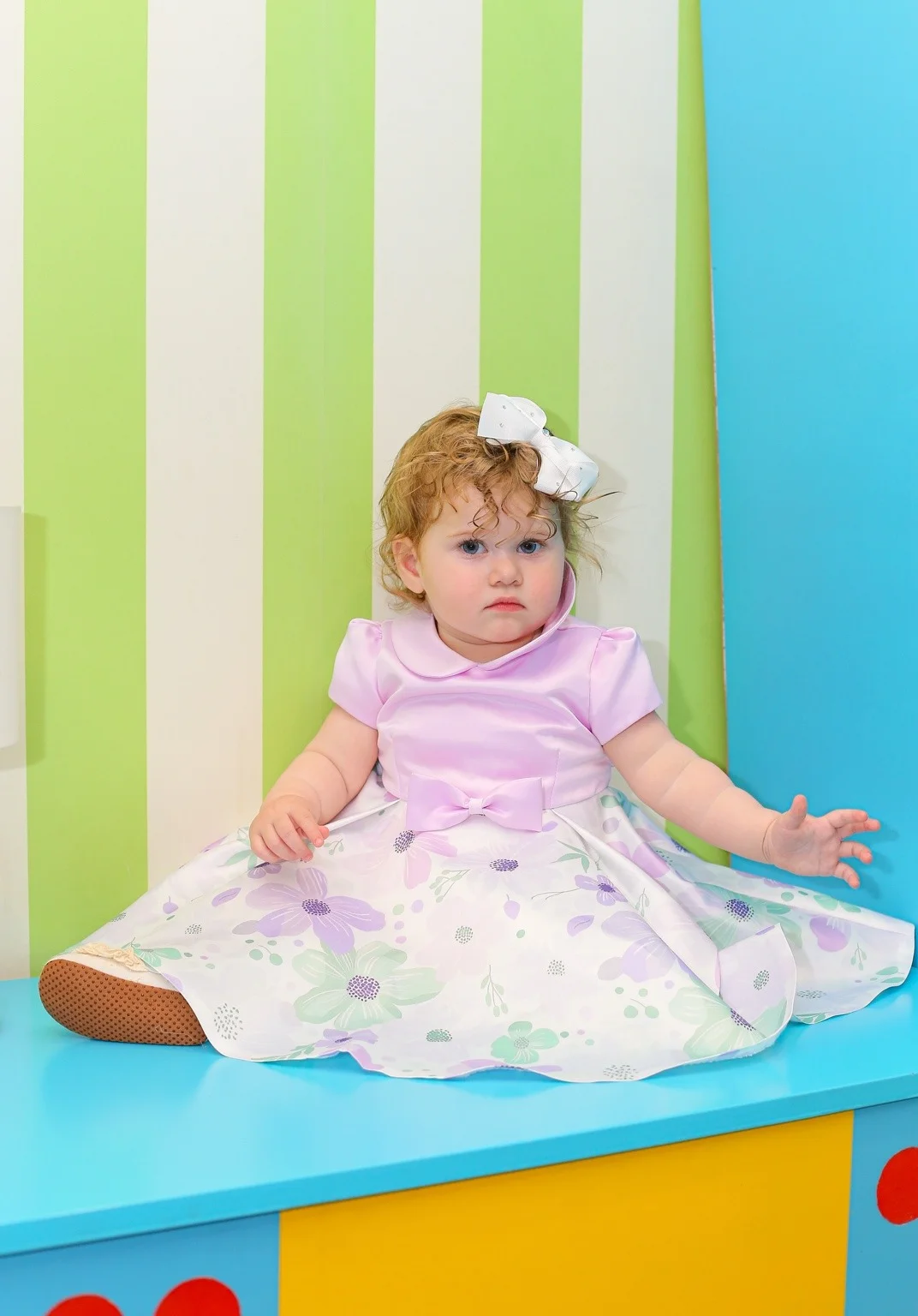 Ambaraba Lilac Floral Dress — Short Sleeve