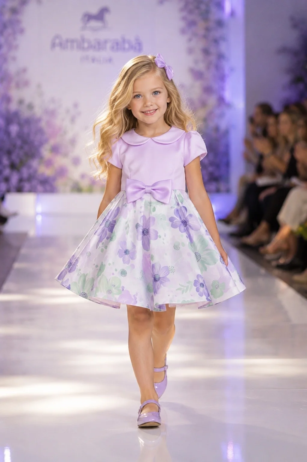 Ambaraba Lilac Floral Dress — Short Sleeve