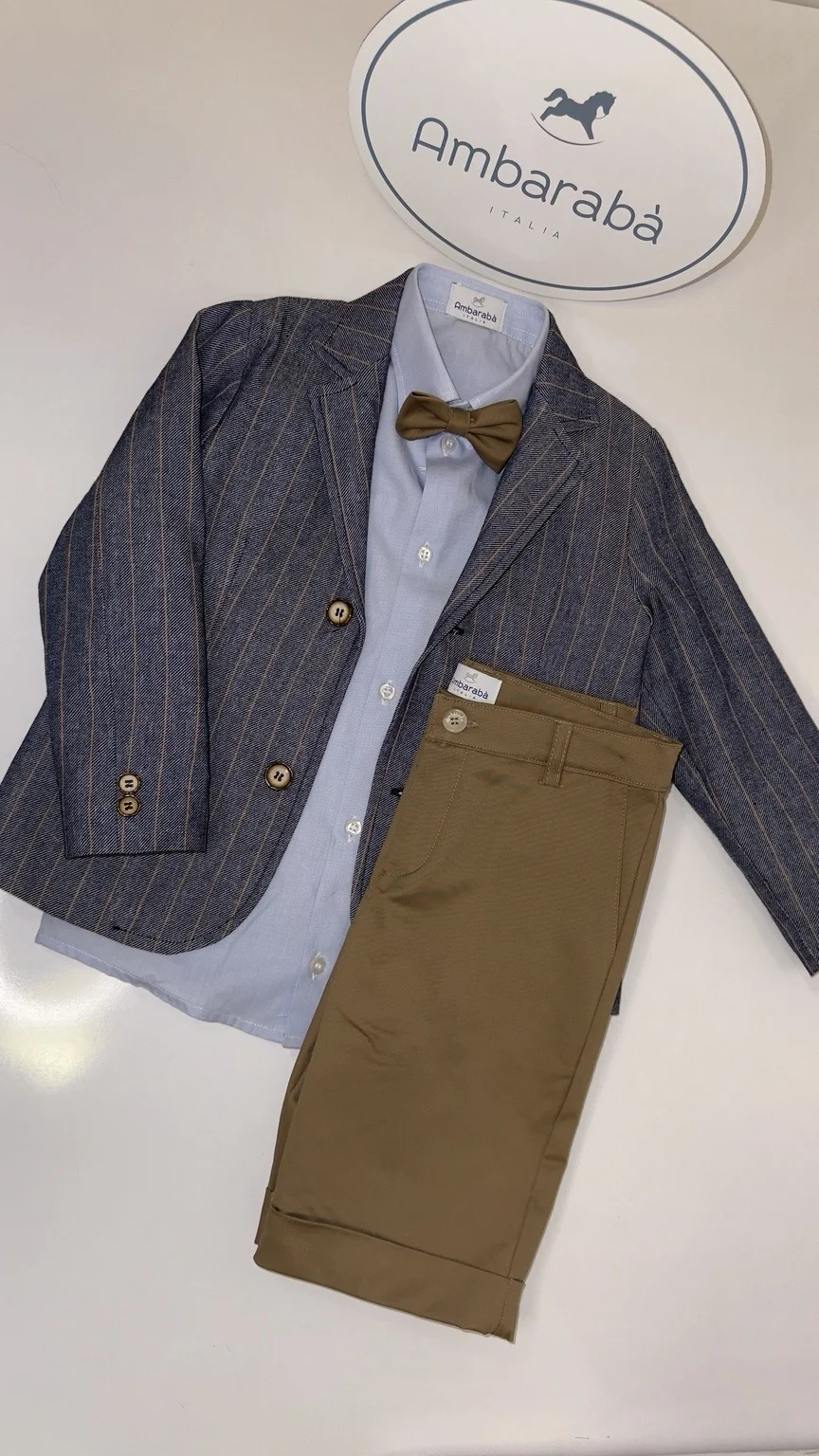 Ambaraba Boys’ Linen-Blend Blazer