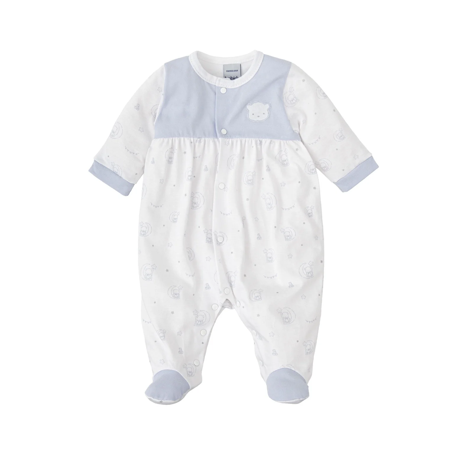 Babidu Bear Print Knitted Babygrow