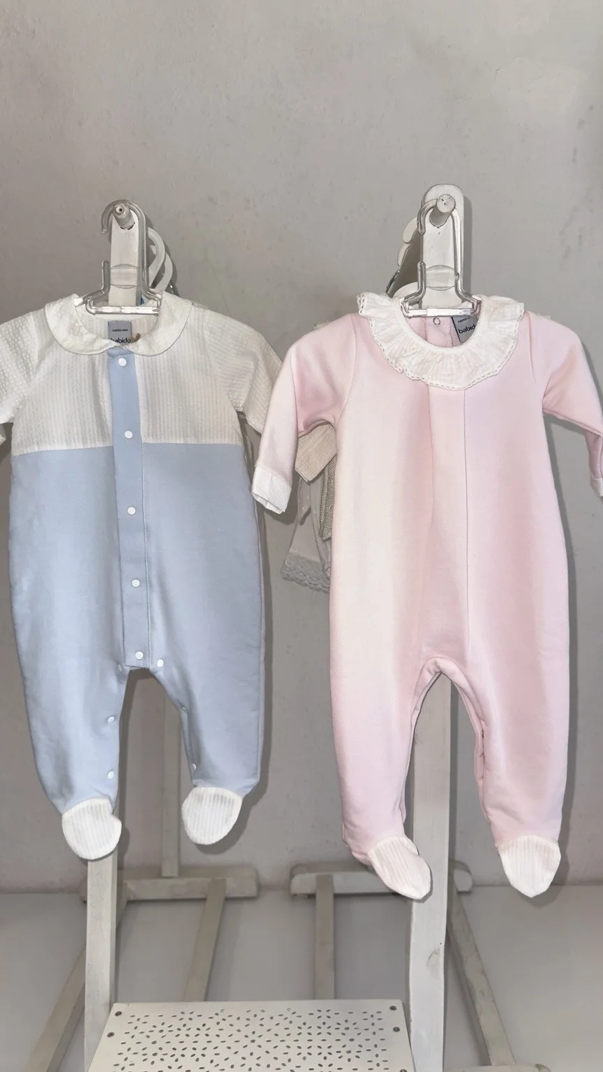 Babidu Boys’ Blue & White Cotton Babygrow