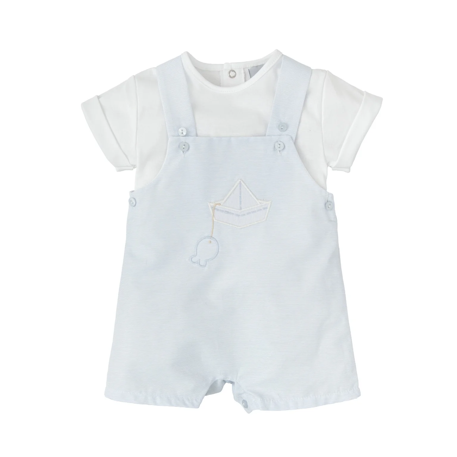 Babidu Boys’ Two-Piece Set — Dungaree & T-Shirt