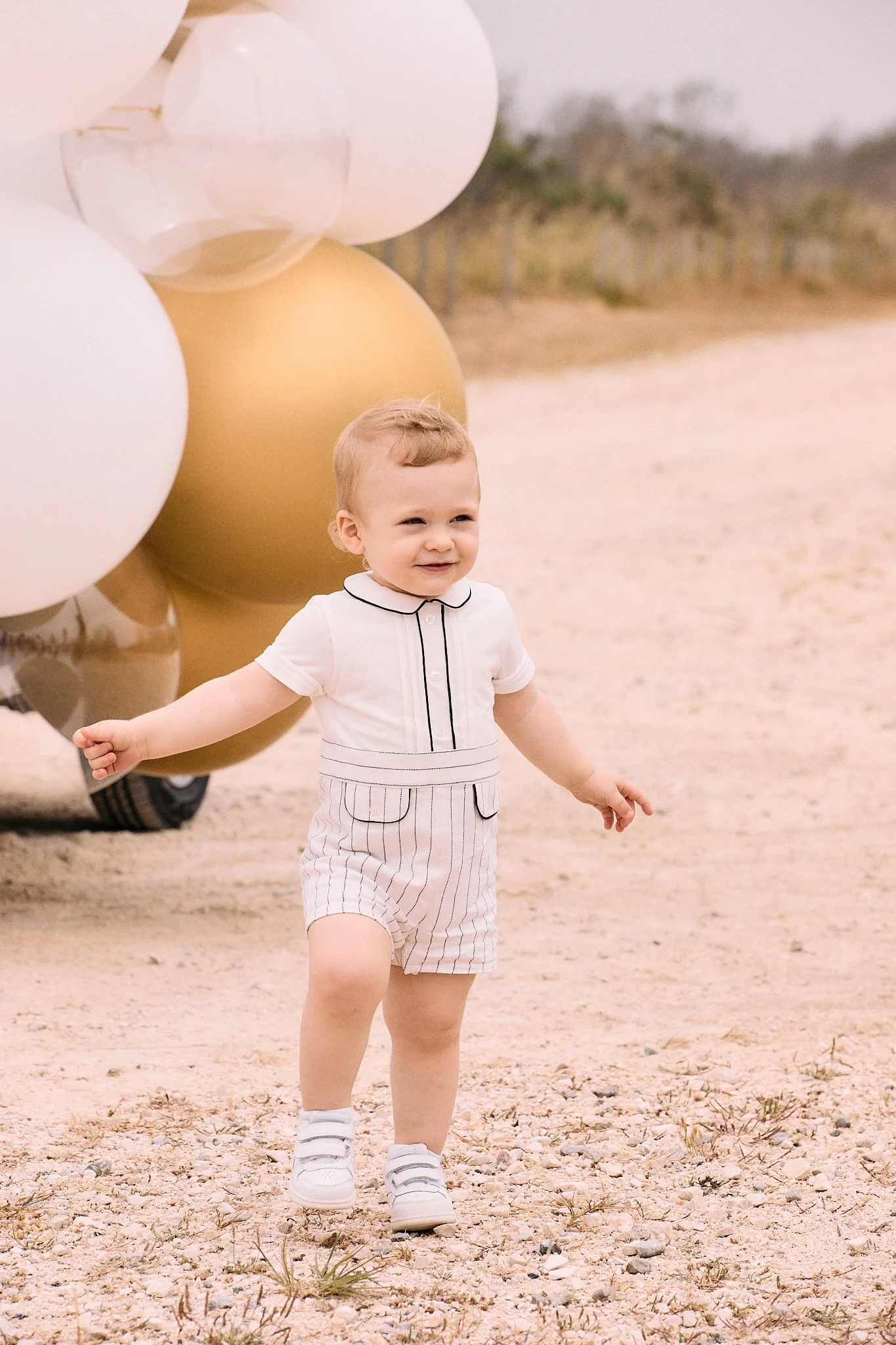Patachou Navy Blue Baby Boy Romper