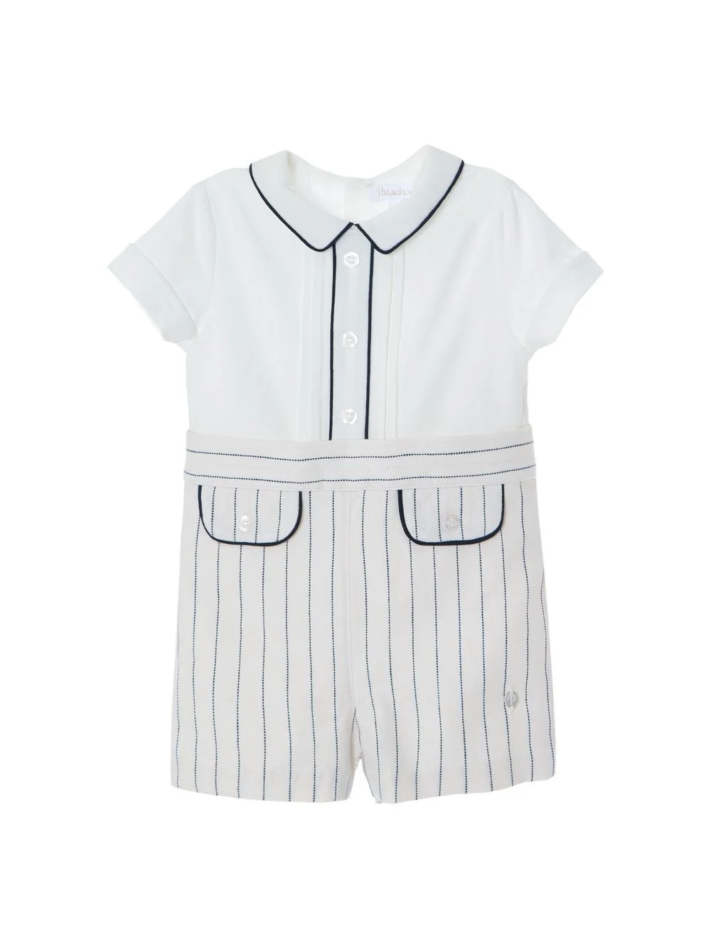 Patachou Navy Blue Baby Boy Romper
